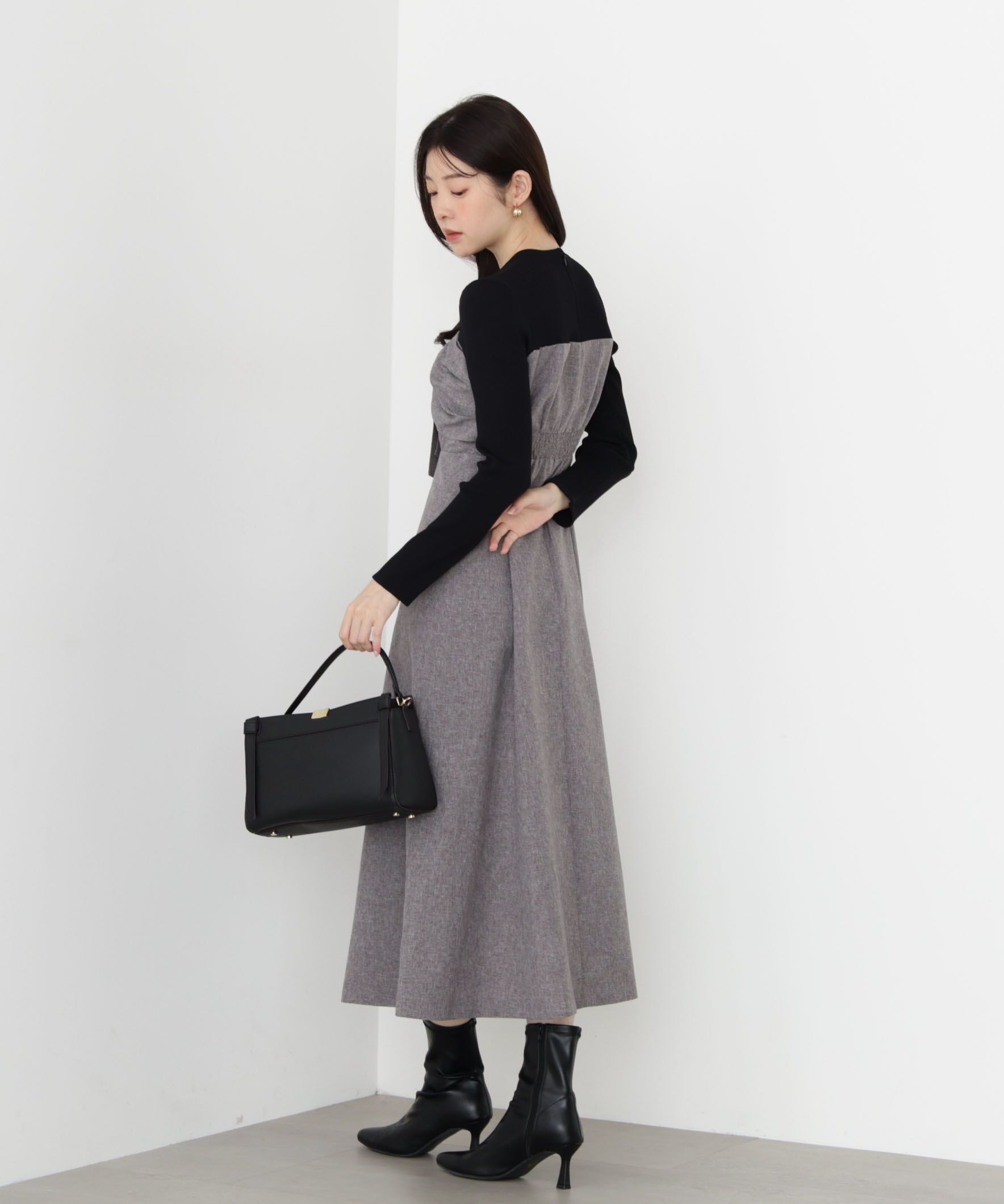 PROPORTION BODY DRESSING「フロントリボンドッキングワンピース 25AW」|ワンピース|