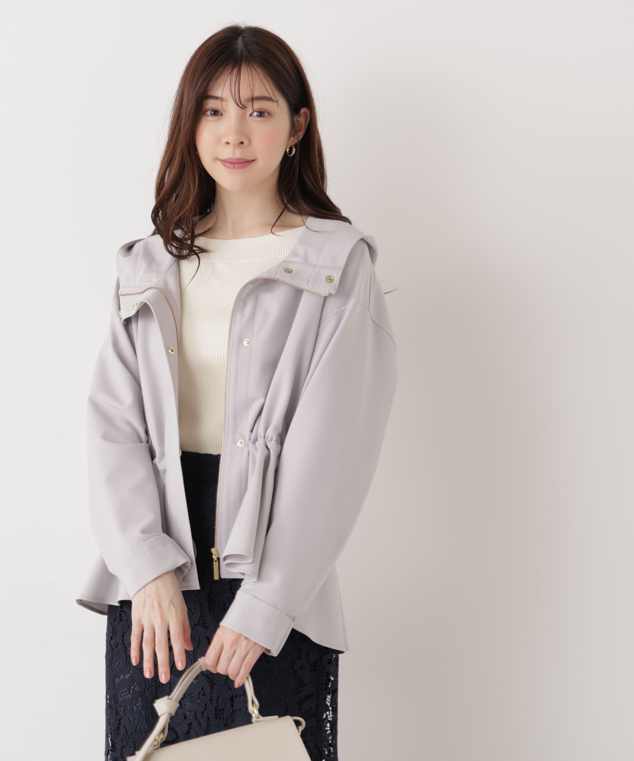 PROPORTION BODY DRESSING「シアー切り替えボートネックニット　26SS」|ニット・セーター|