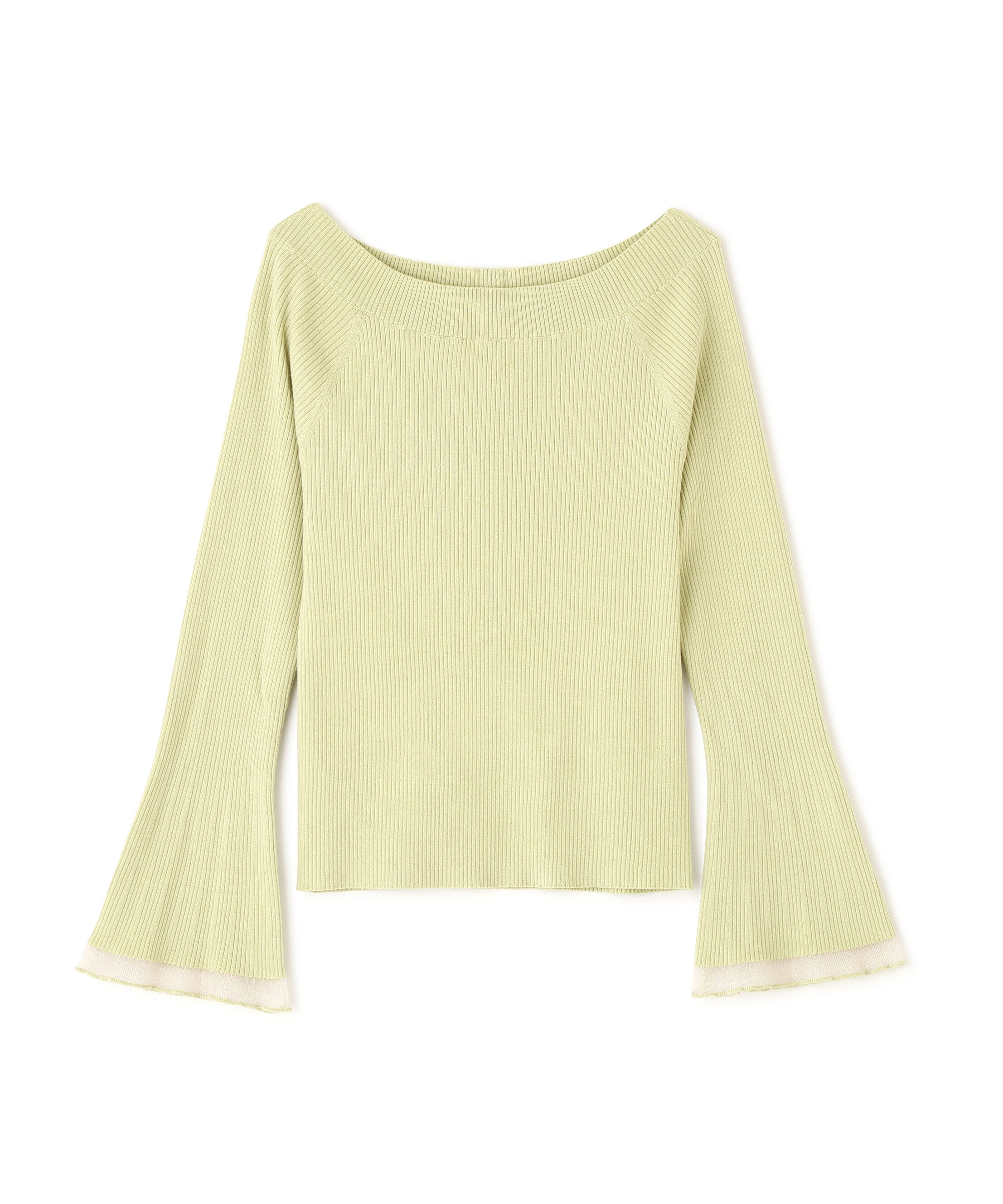 PROPORTION BODY DRESSING「シアー切り替えボートネックニット　26SS」|ニット・セーター|