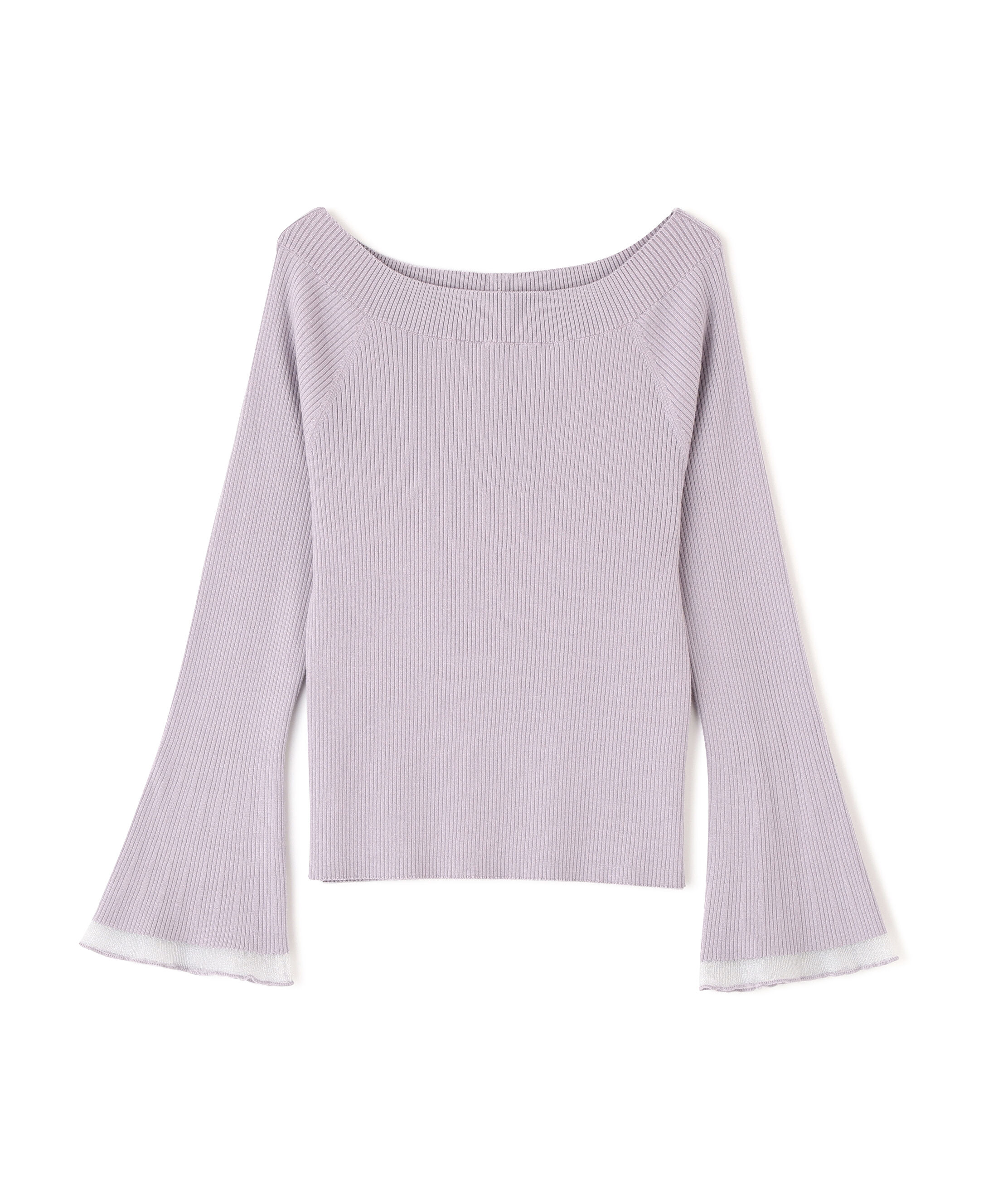 PROPORTION BODY DRESSING「シアー切り替えボートネックニット　26SS」|ニット・セーター|