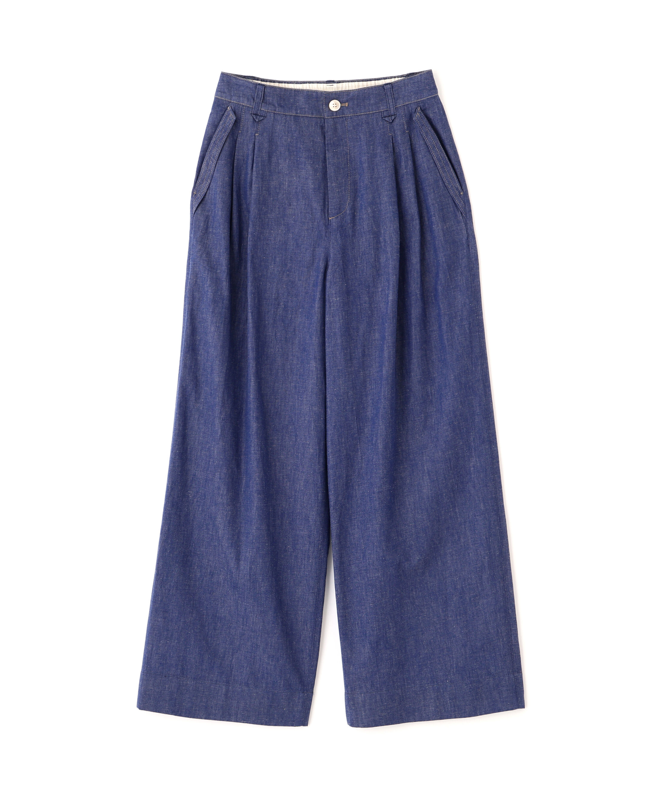  「◆綿麻ライトオンスデニムワイドパンツ」|その他|