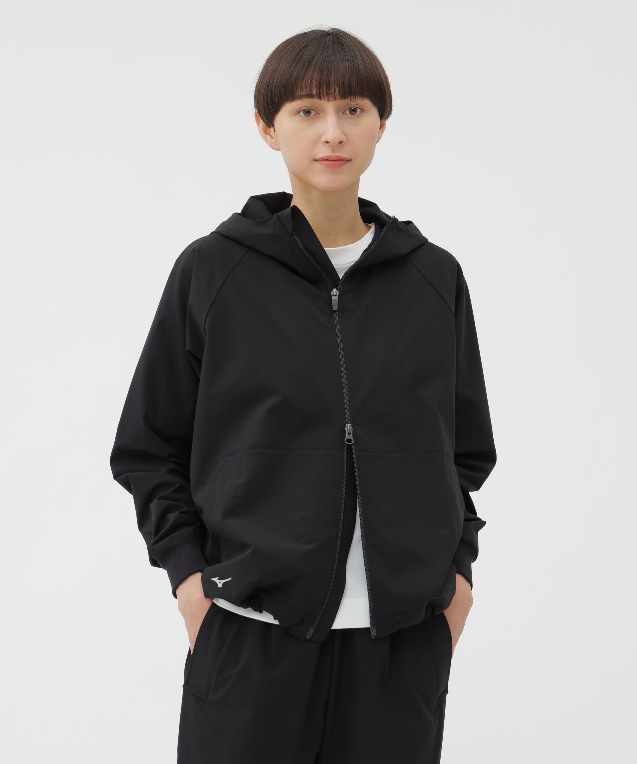  「STRETCH POLYESTER HEAVY POPLIN BLOUSON」|その他|BLACK