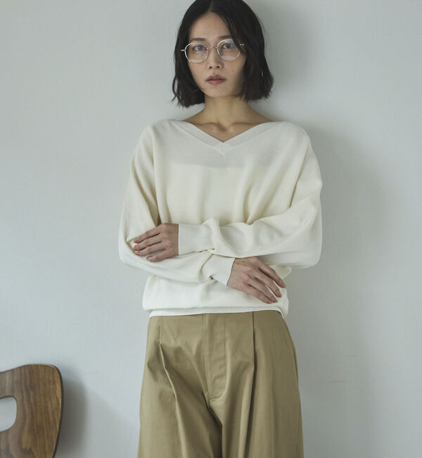 Doux archives「ウォッシャブルドルマンニット／」|ニット・セーター|OFF WHITE