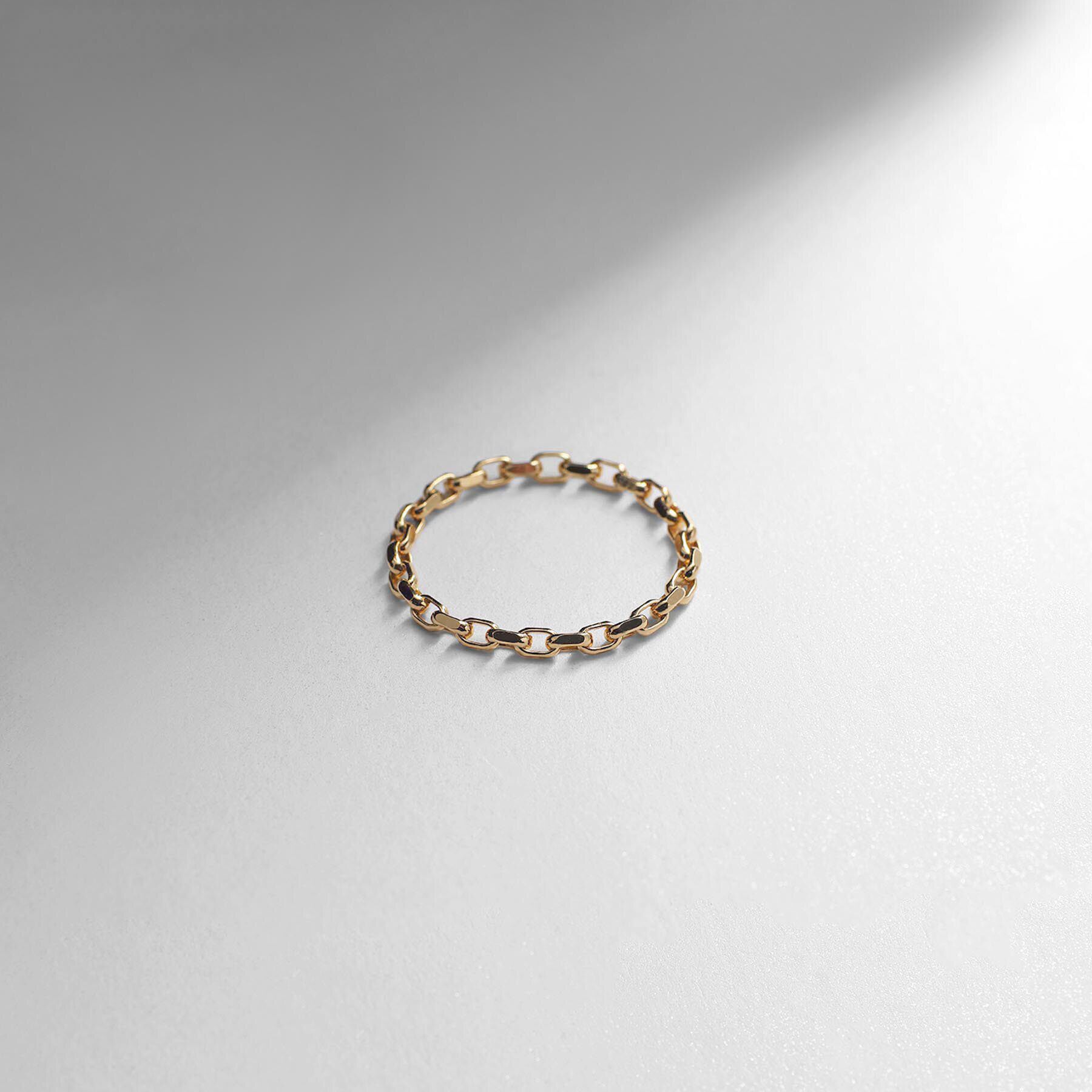 COCOSHNIK ONKITSCH「シルバー チェーンリング ケーブルチェーン GP」|リング|ゴールド(600)