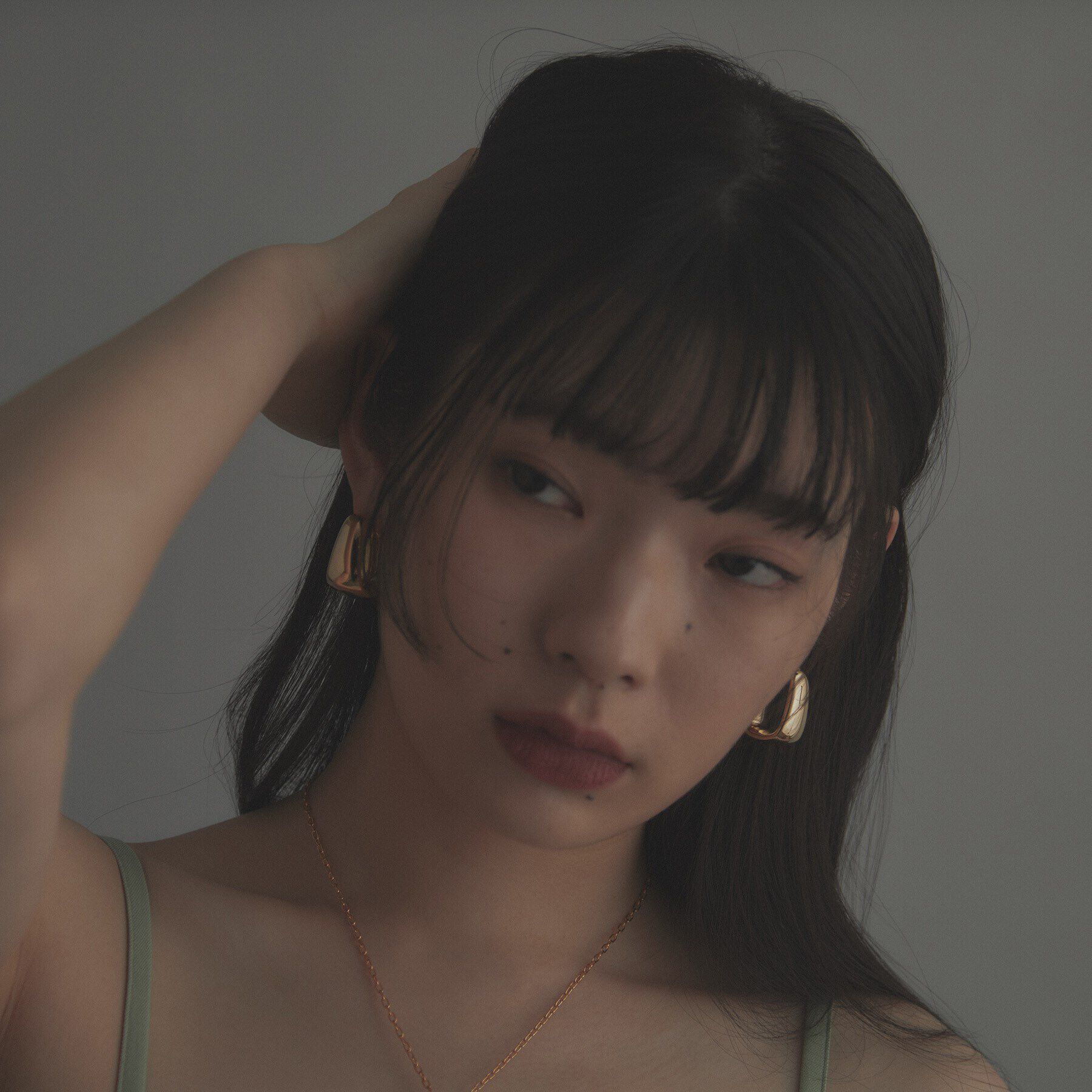 COCOSHNIK ONKITSCH「シルバー ホロウフープピアス トラペーズ GP」|ピアス|