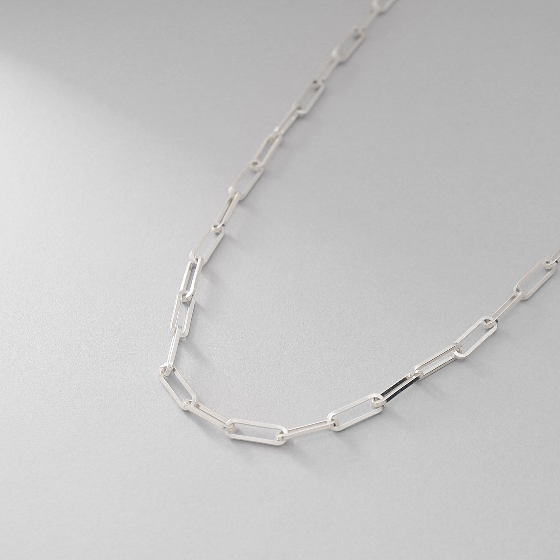 COCOSHNIK ONKITSCH「シルバー デザインチェーン フラットケーブルネックレス（55cm）」|ネックレス|