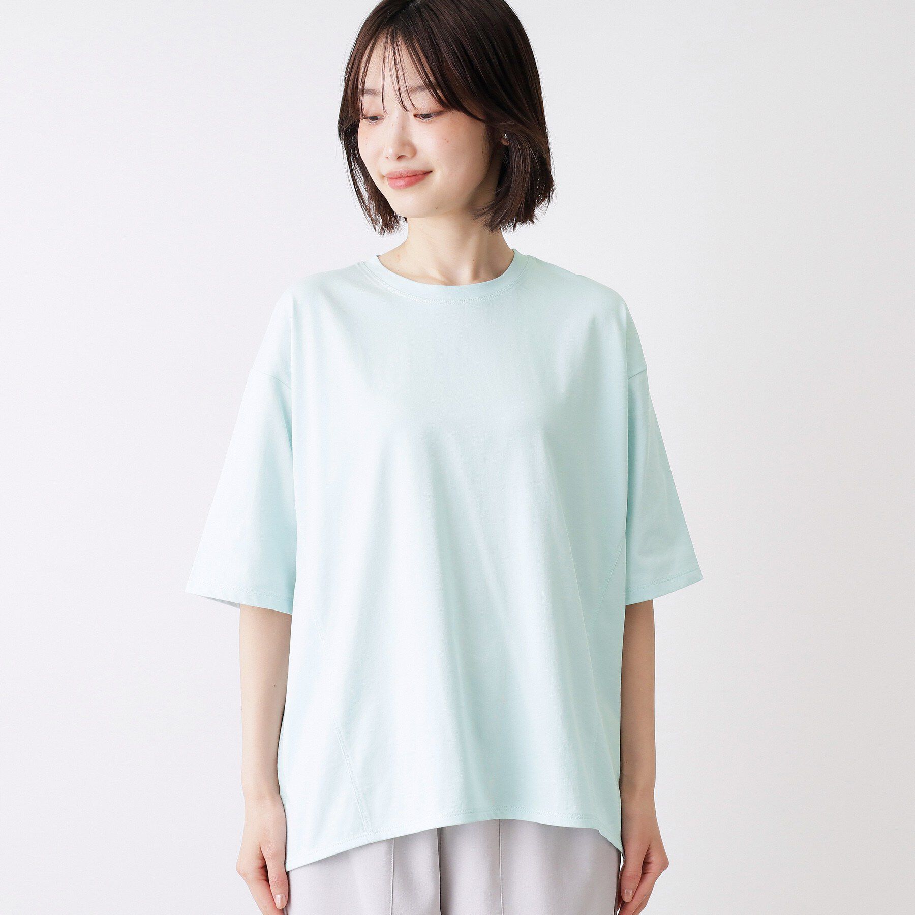 Dessin「【UVカット/接触冷感】プレーティングTシャツ」|Tシャツ・カットソー|