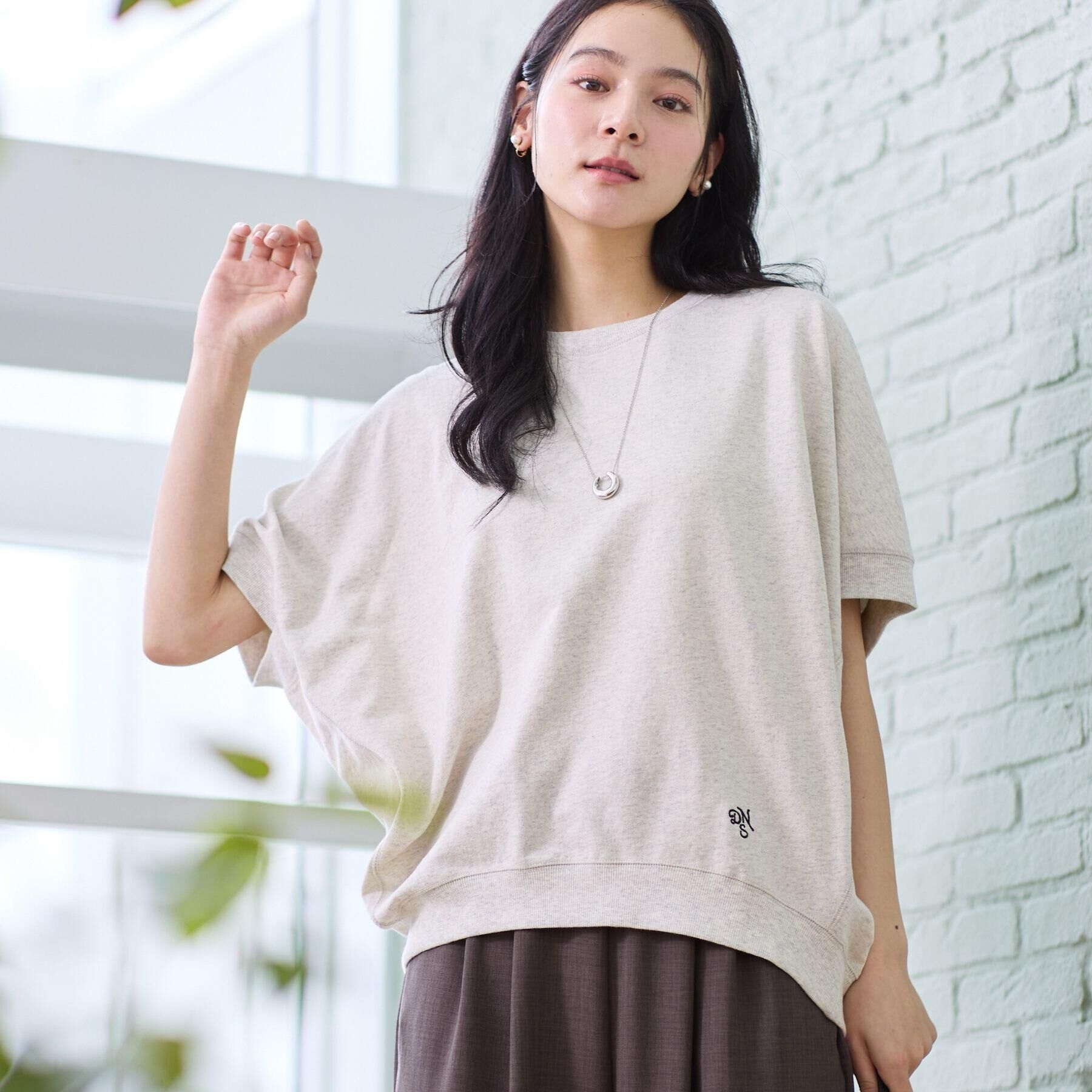 Dessin「【洗える】ミニ裏毛ドルマンスリーブプルオーバー」|Tシャツ・カットソー|