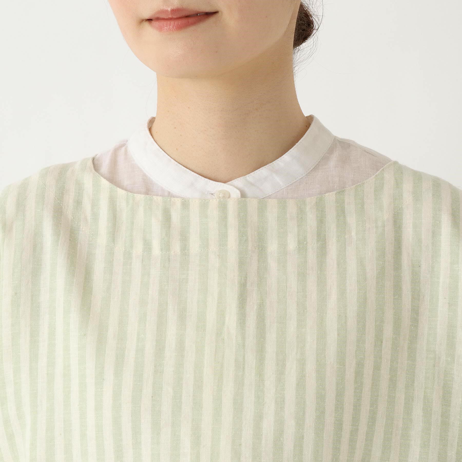 212 KITCHEN STORE「ブロックストライプ リネンコットン スモック LGR ＜212Kオリジナル ＞」|食器・キッチングッズ|