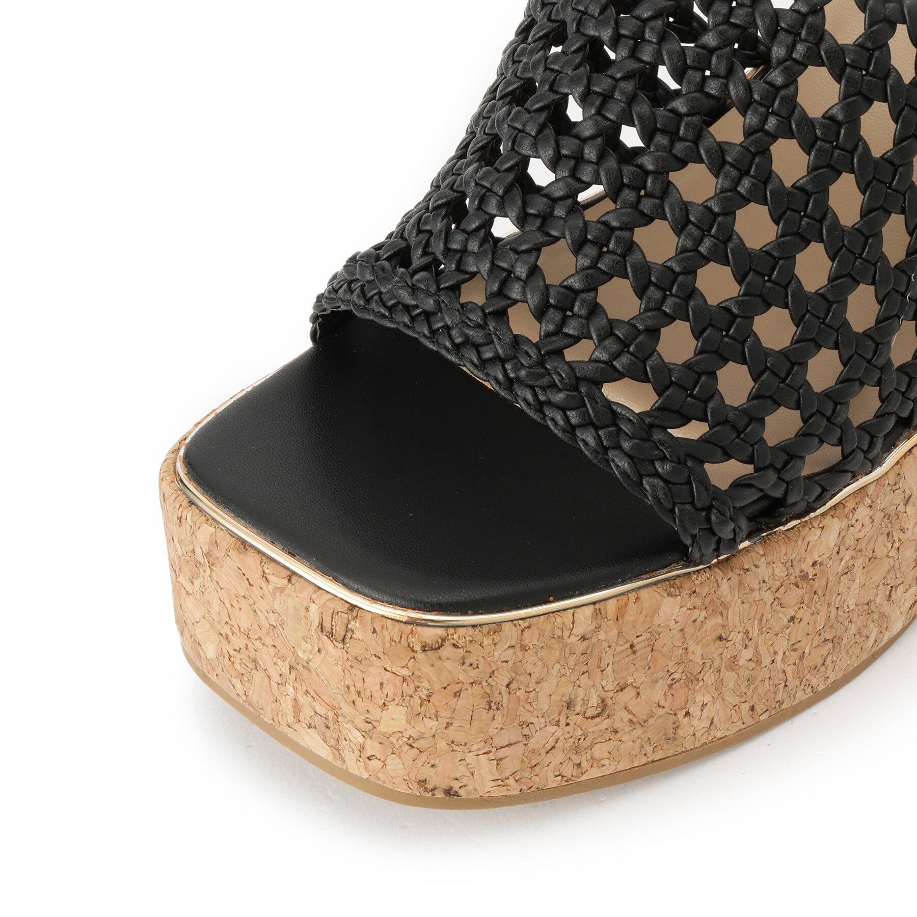 ESPERANZA「マクラメ編みウェッジミュール」|サンダル|