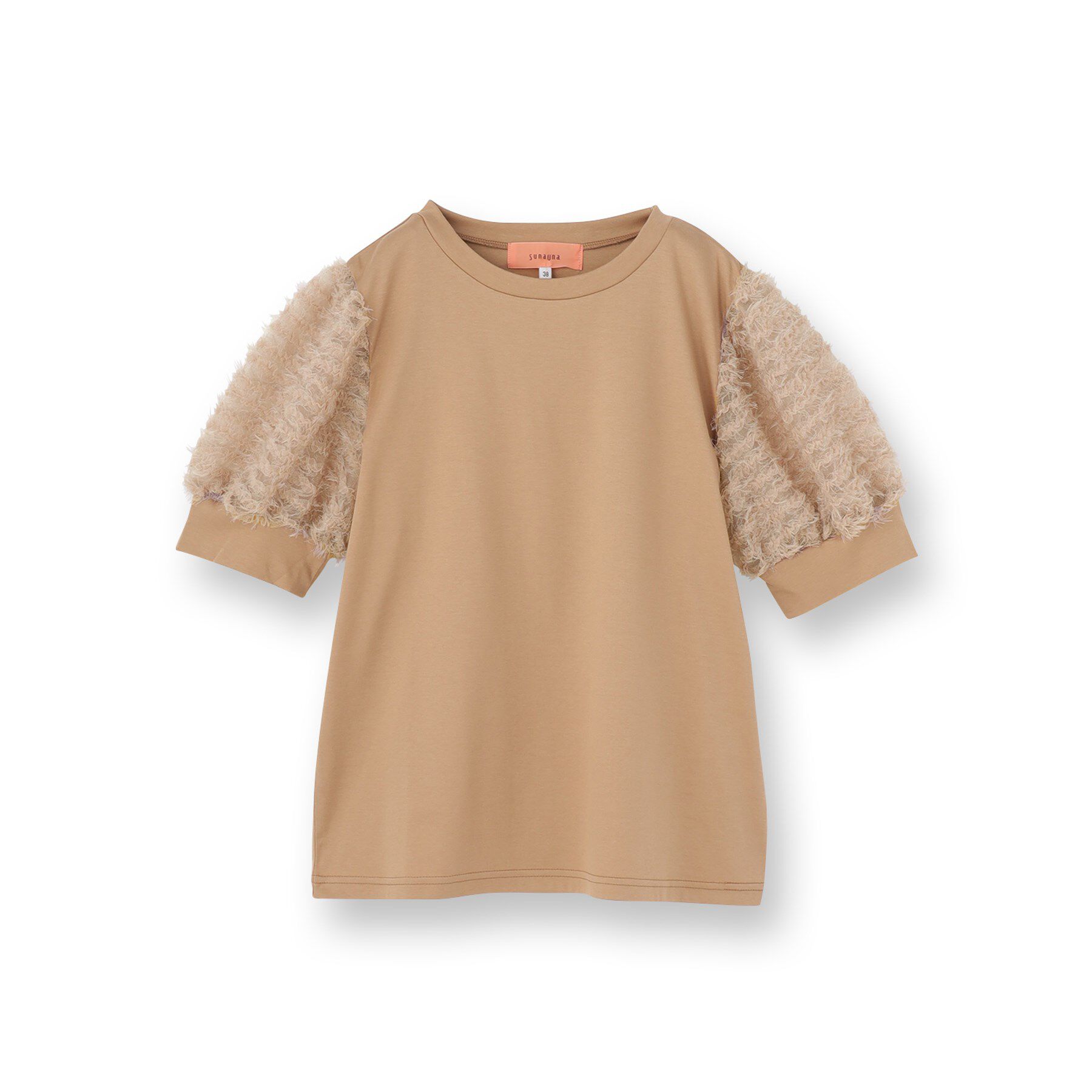 SunaUna「【チュール袖】パフスリーブカットソー」|Tシャツ・カットソー|