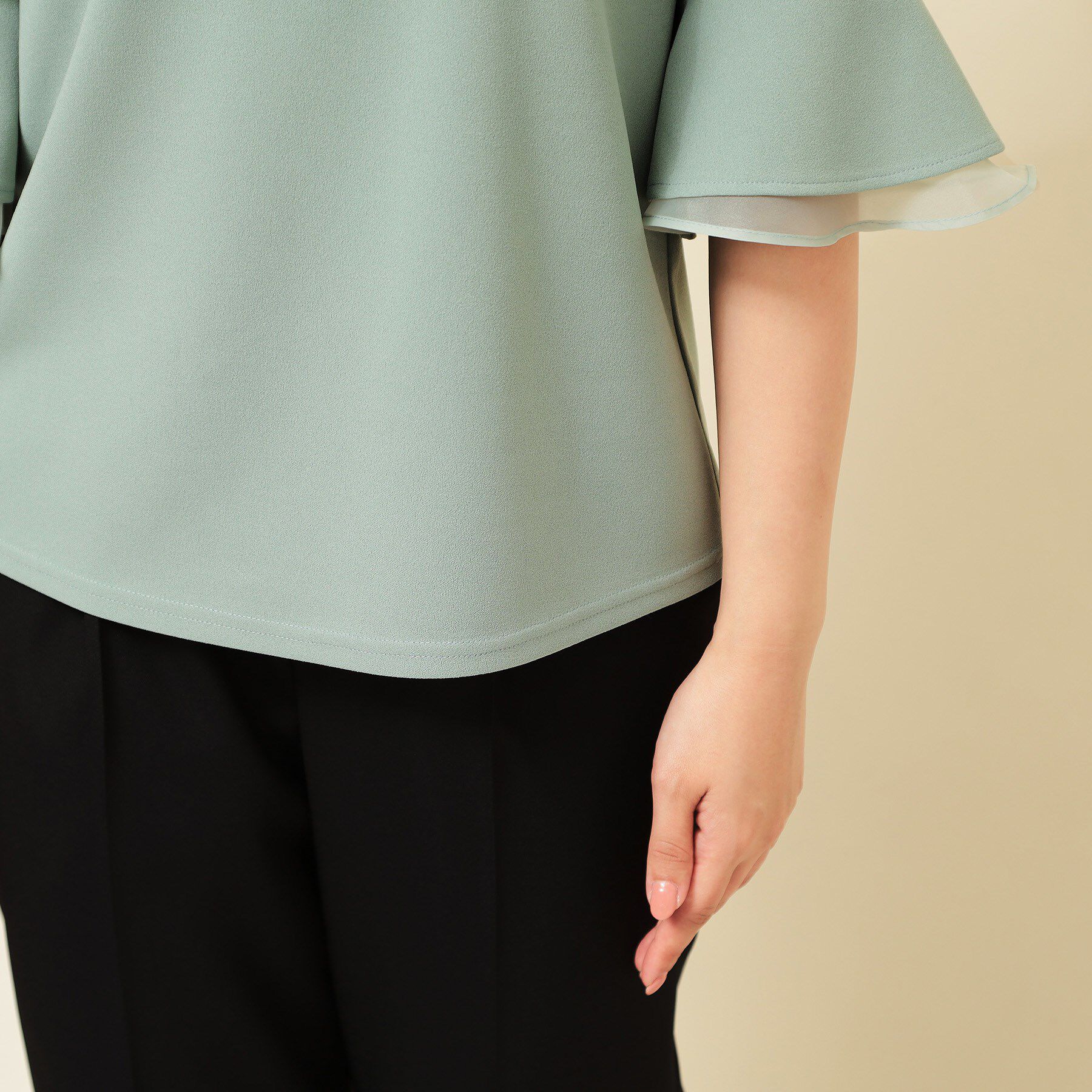 SunaUna「【4色展開／袖ラッフル】プルオーバー」|Tシャツ・カットソー|