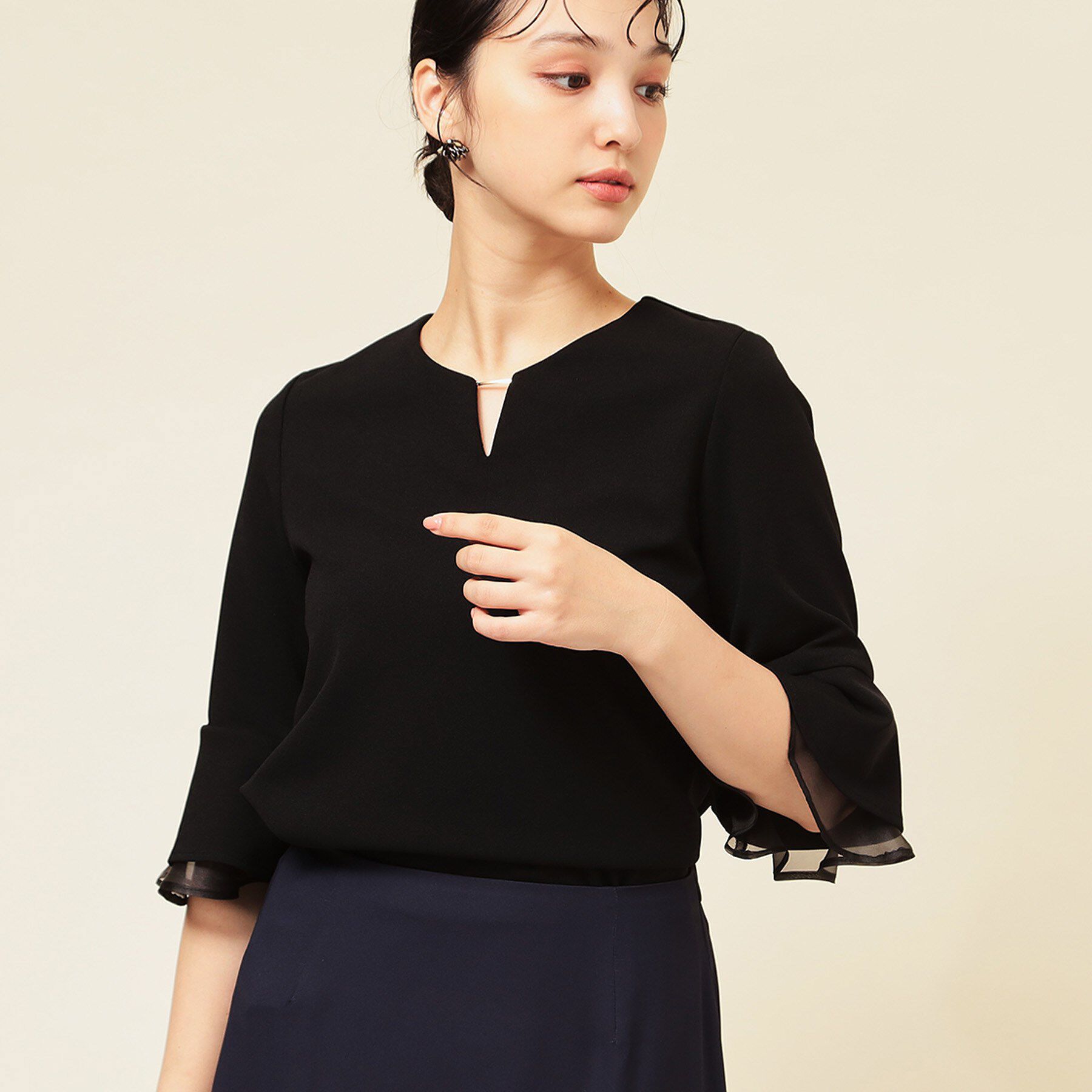 SunaUna「【4色展開／袖ラッフル】プルオーバー」|Tシャツ・カットソー|