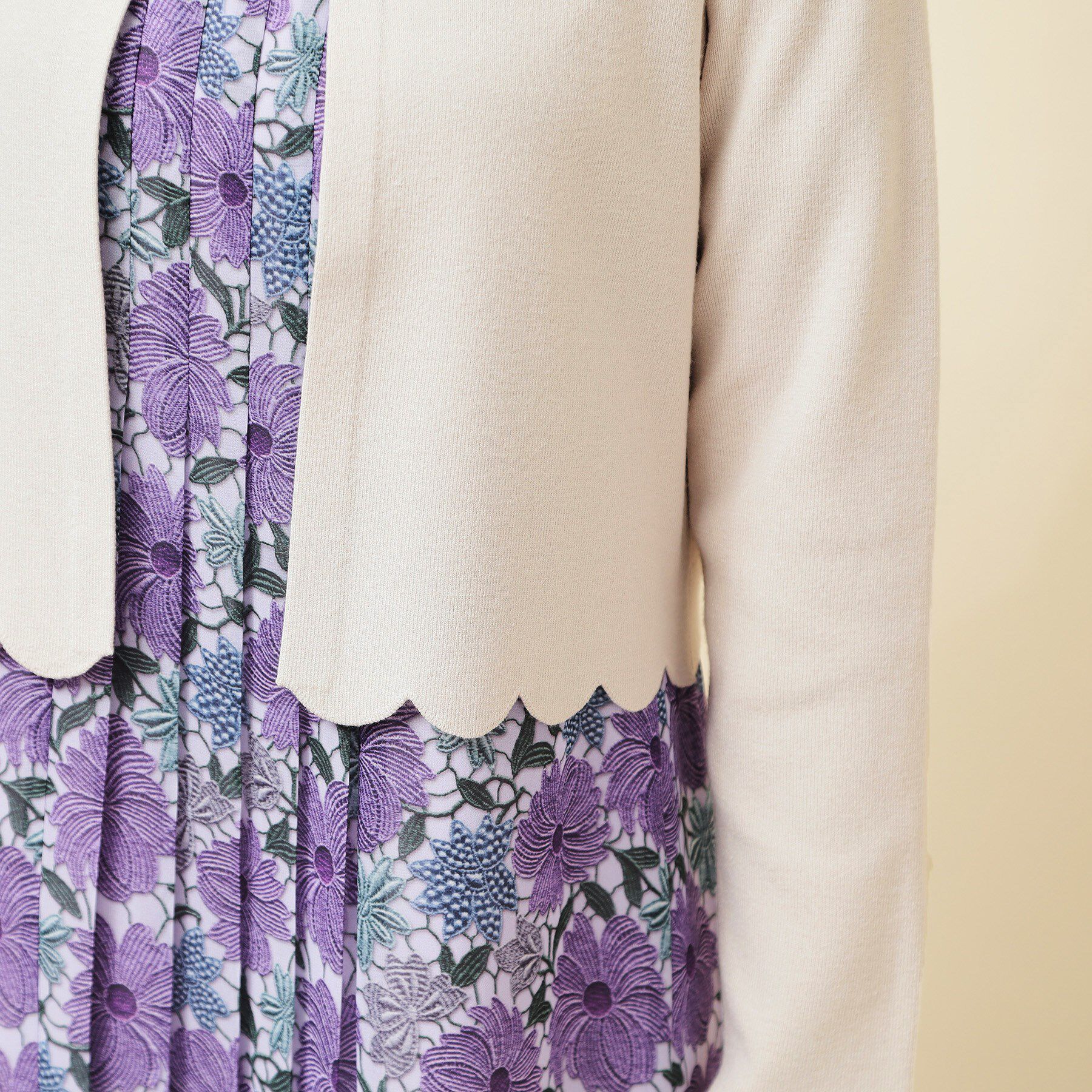 SunaUna「【4色展開／定番】スカラップボレロ」|カーディガン|