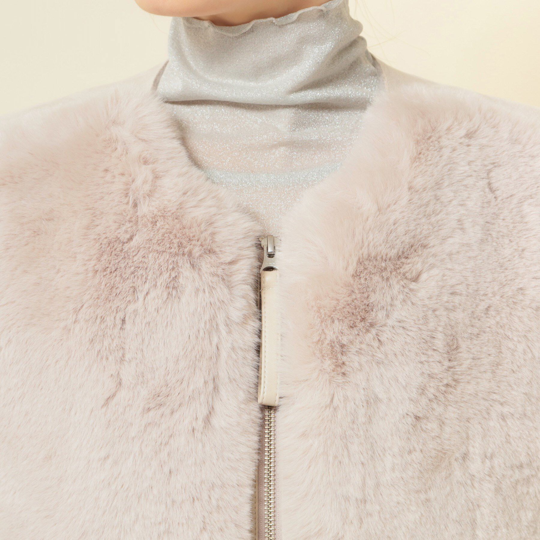 SunaUna「【3色展開】フェイクファーベスト」|ベスト・ジレ|