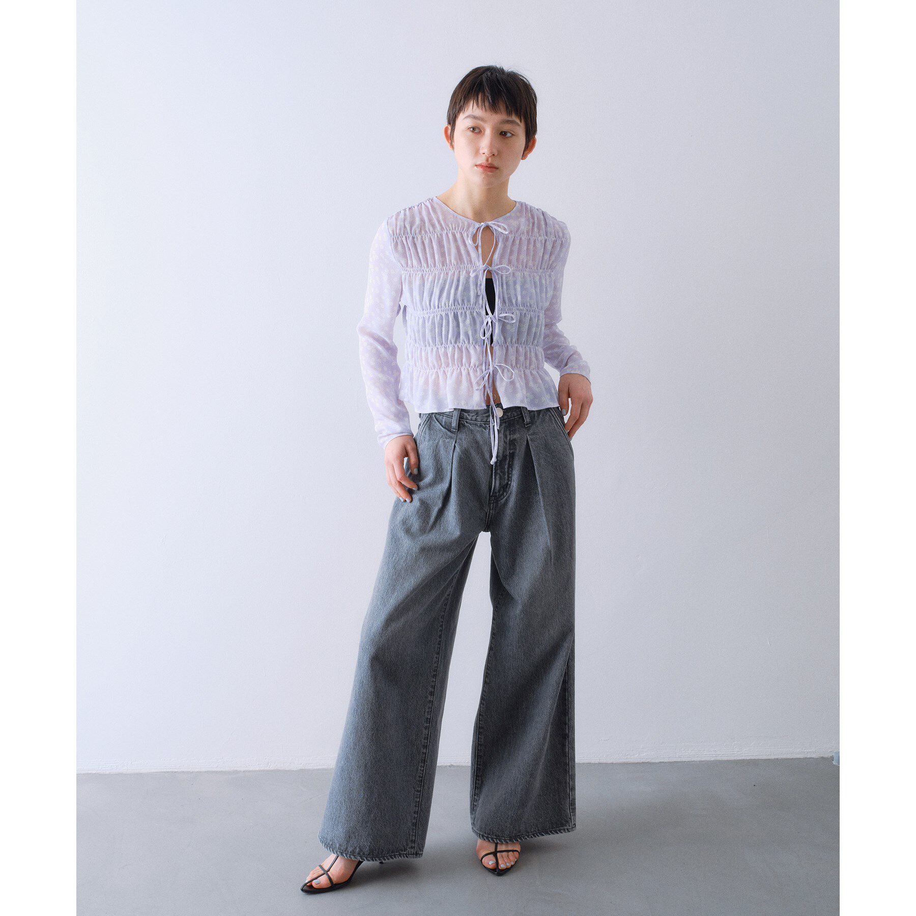 CODE A「petit flower ribbon blouse」|シャツ・ブラウス|