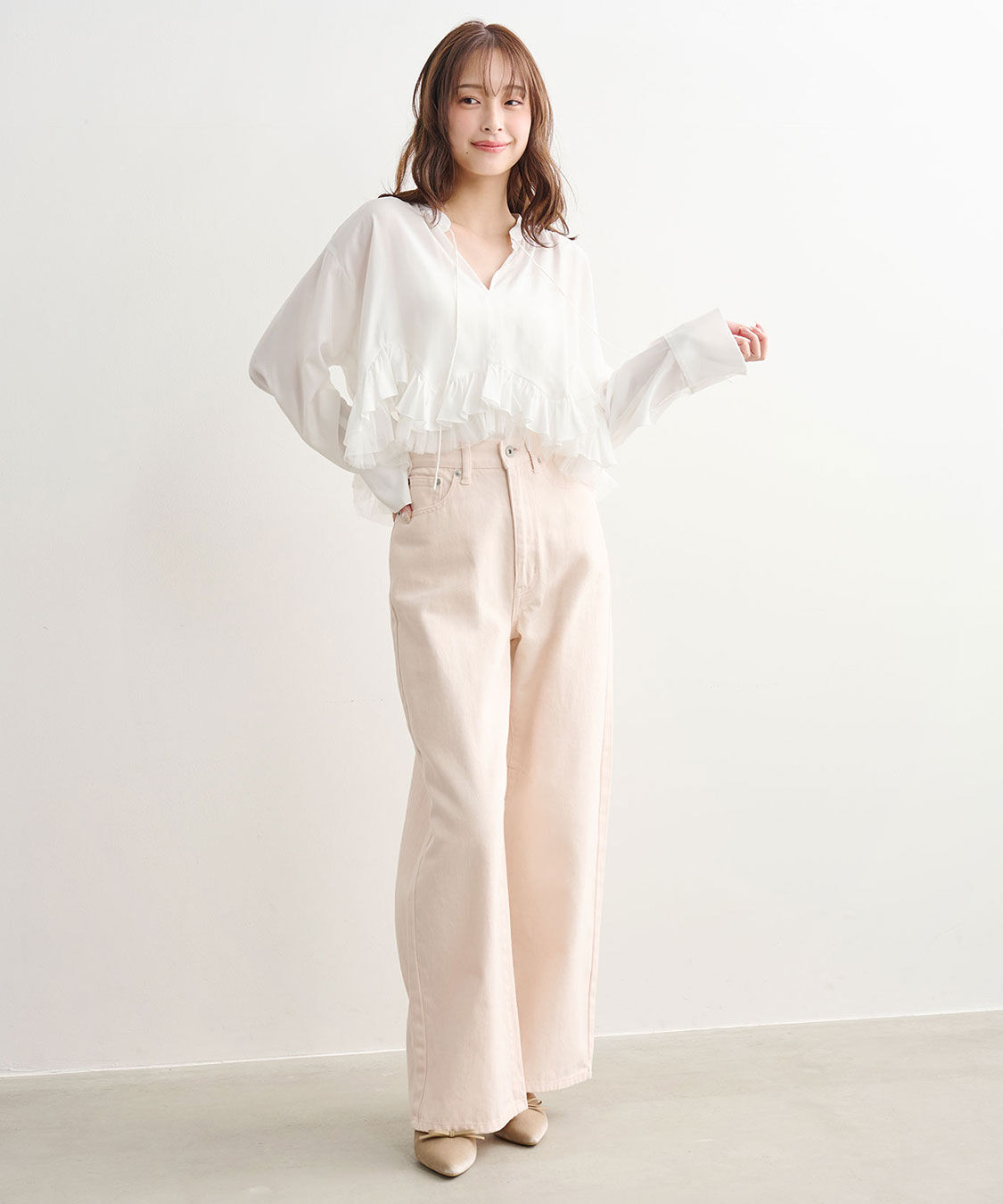 COCO DEAL「バレルワイドデニム/製品染めパンツ」|デニム|