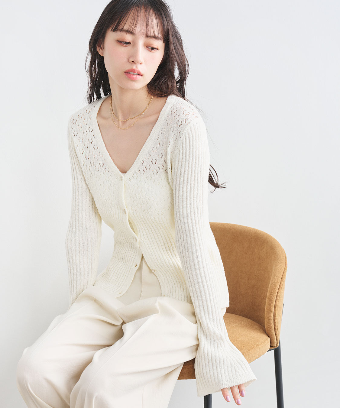 COCO DEAL「リネンライクバックフラップワイドパンツ」|スラックス|