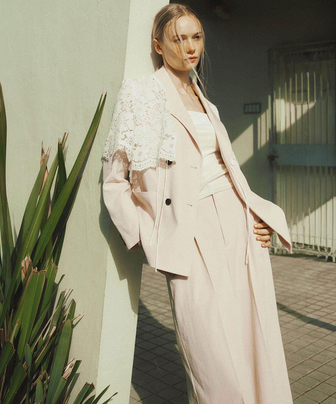 COCO DEAL「リネンライクバックフラップワイドパンツ」|スラックス|