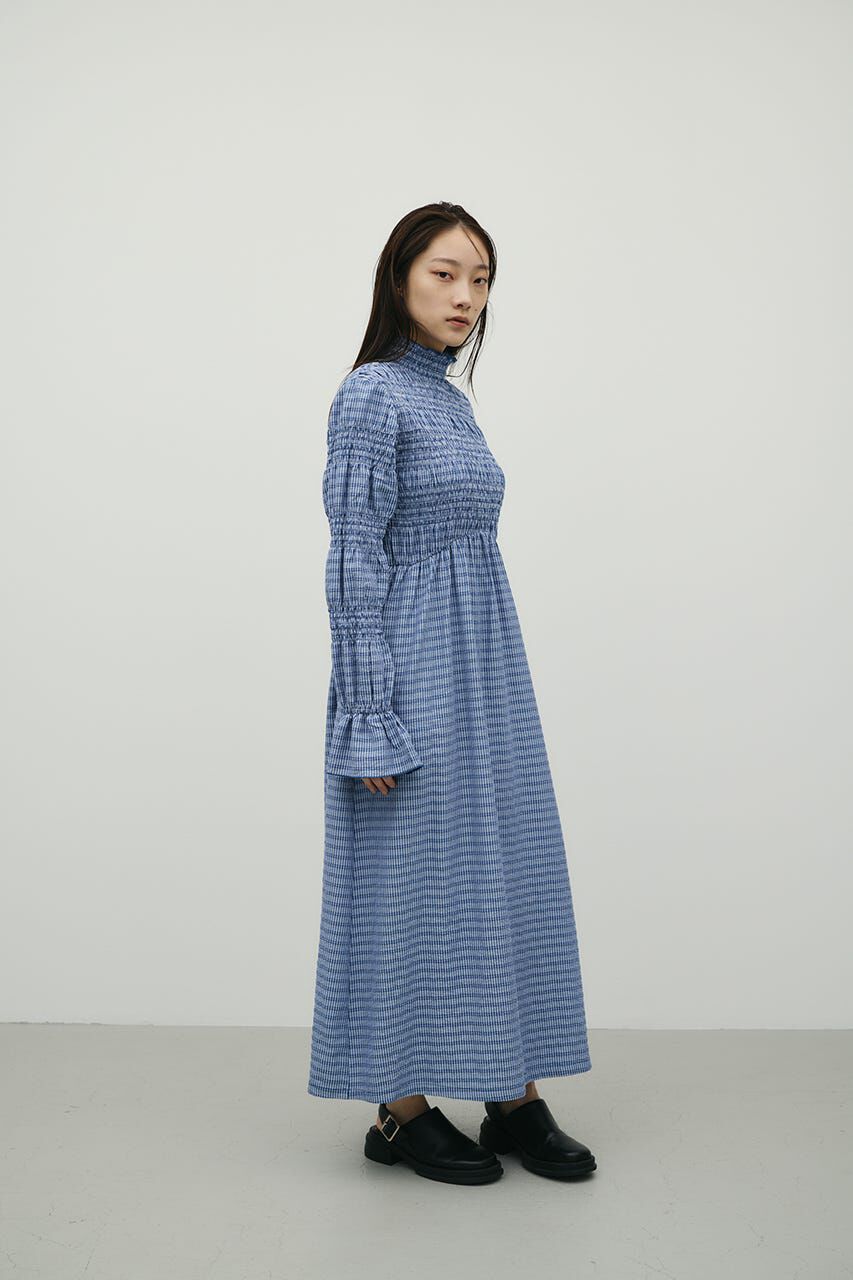 STYLEMIXER「サッカーシャーリングワンピース」|ワンピース|柄BLU5