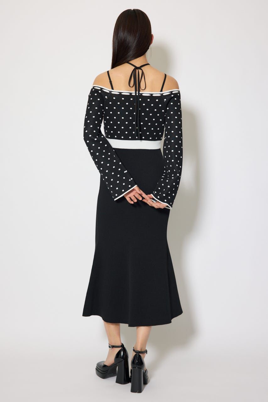 rienda「リボンカーデセットマーメイドニットワンピース」|ワンピース|