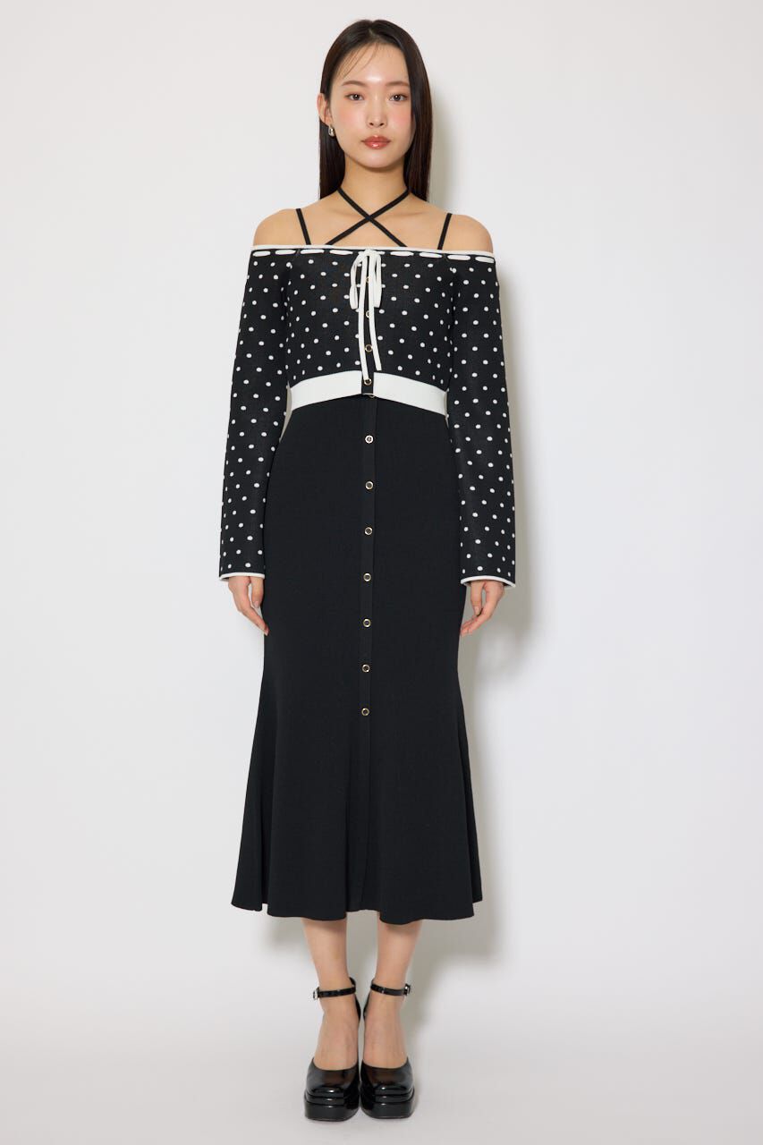 rienda「リボンカーデセットマーメイドニットワンピース」|ワンピース|