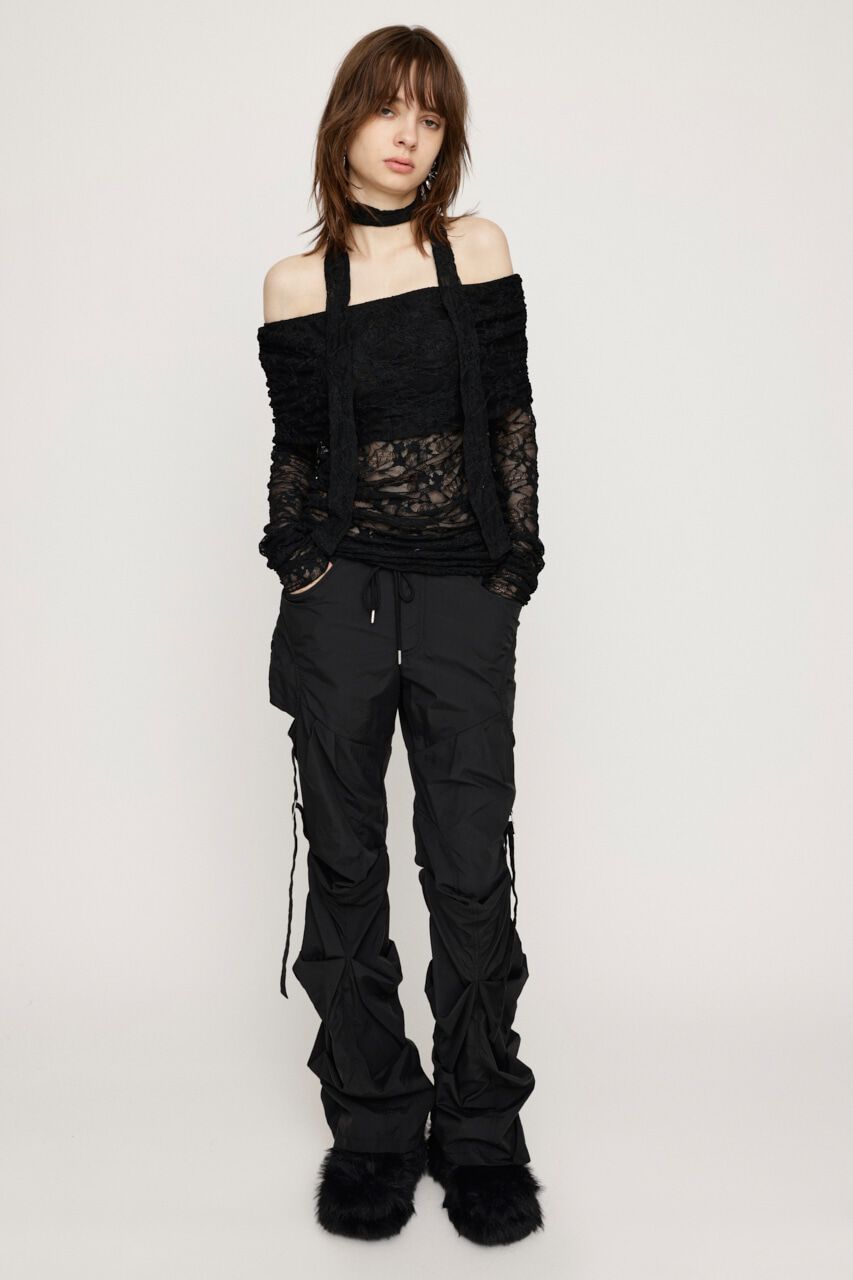 SLY「OFF SHOULDER CUT LACE トップス」|Tシャツ・カットソー|