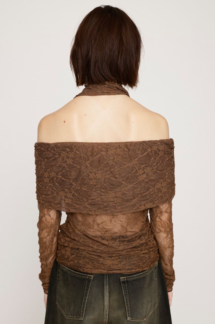 SLY「OFF SHOULDER CUT LACE トップス」|Tシャツ・カットソー|