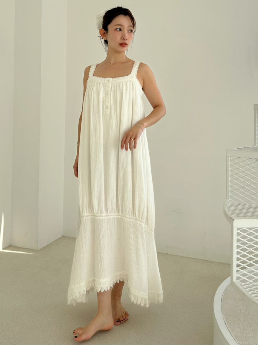 SNIDEL HOME「コットンガーゼマーメイドワンピース」|ルームウェア|