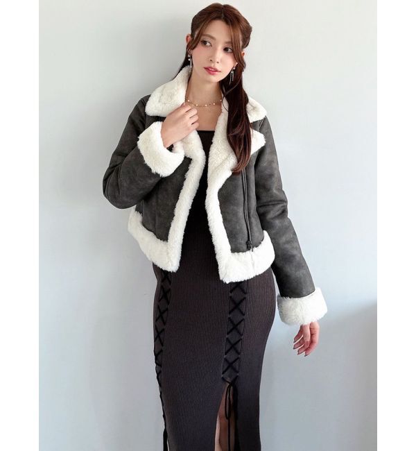 RESEXXY「ヴィンテージライクフェイクファーブルゾン」|ブルゾン・スタジャン|