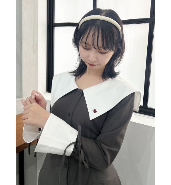 dazzlin「【POLO BCS コラボ】ビッグカラーサイドプリーツワンピース」|ワンピース|