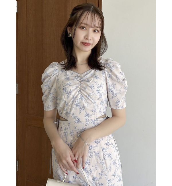 dazzlin「ウエストカットアウトパイピングワンピース」|ワンピース|