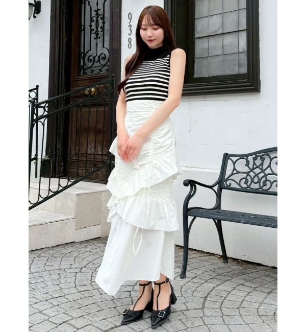 dazzlin「ランダムフリルギャザースカート」|スカート|