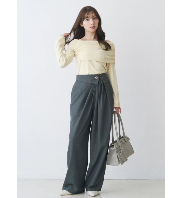 MERCURYDUO「アシメオフショルカットトップス」|Tシャツ・カットソー|