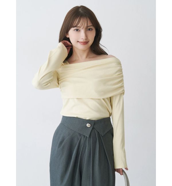 MERCURYDUO「アシメオフショルカットトップス」|Tシャツ・カットソー|