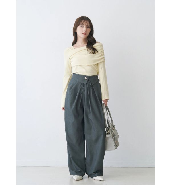 MERCURYDUO「アシメオフショルカットトップス」|Tシャツ・カットソー|