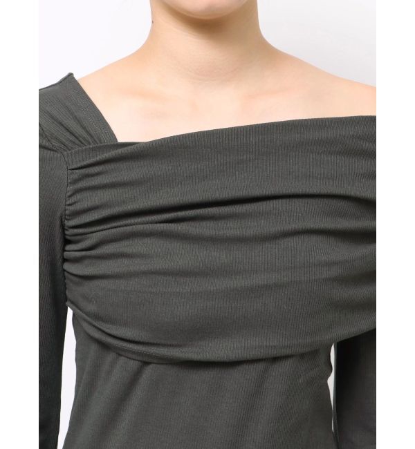 MERCURYDUO「アシメオフショルカットトップス」|Tシャツ・カットソー|