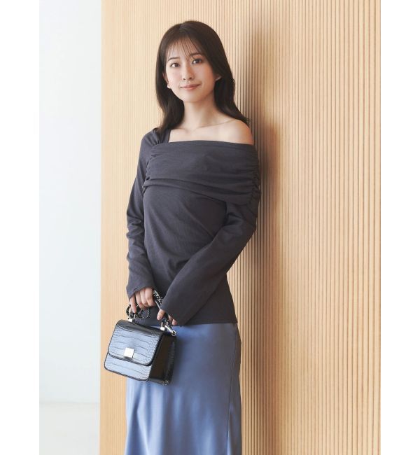 MERCURYDUO「アシメオフショルカットトップス」|Tシャツ・カットソー|