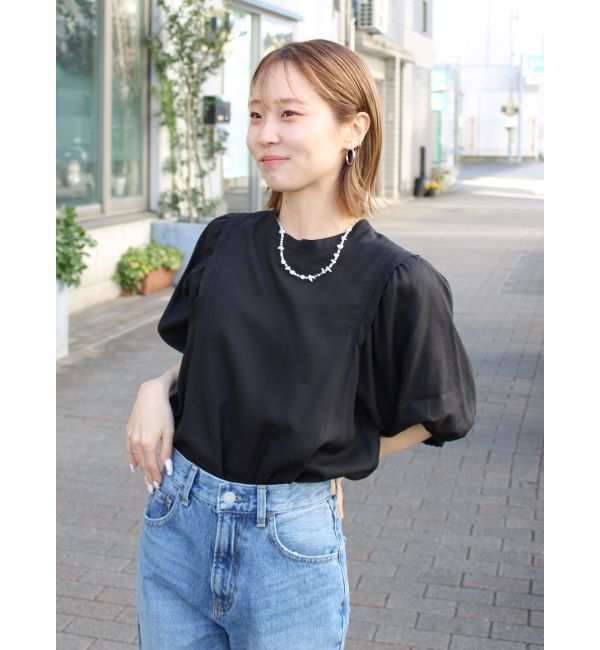 Ungrid「【WEB限定】パフスリーブブラウス」|シャツ・ブラウス|ブラック