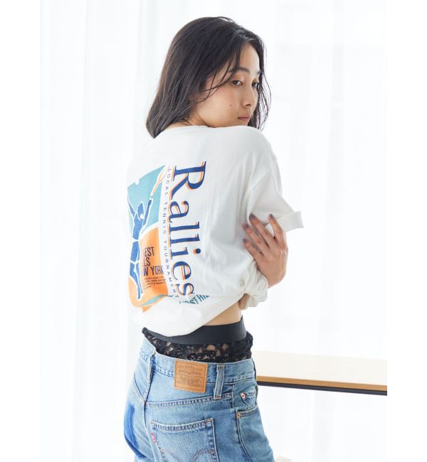 Ungrid「RalliesロゴプリントTee」|Tシャツ・カットソー|