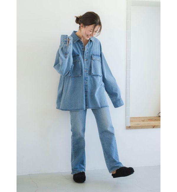 Ungrid「デニムルーズシャツ」|シャツ・ブラウス|