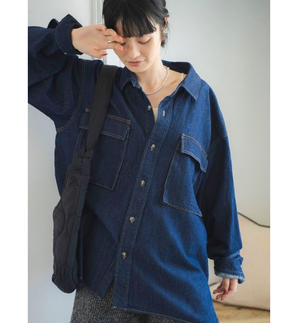 Ungrid「デニムルーズシャツ」|シャツ・ブラウス|