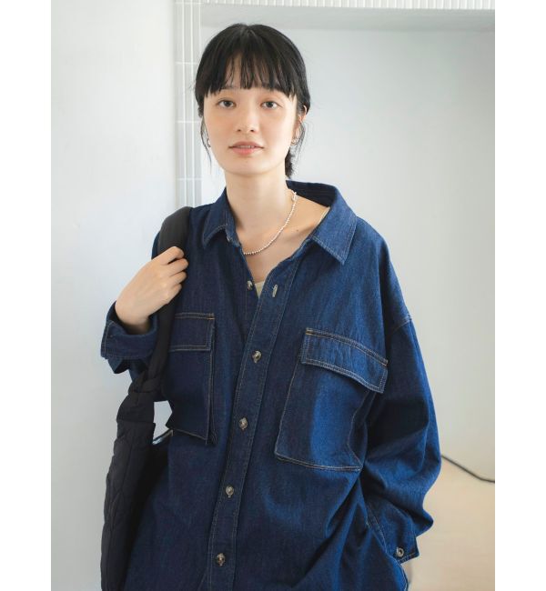 Ungrid「デニムルーズシャツ」|シャツ・ブラウス|