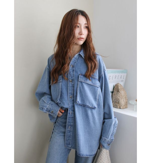 Ungrid「デニムルーズシャツ」|シャツ・ブラウス|