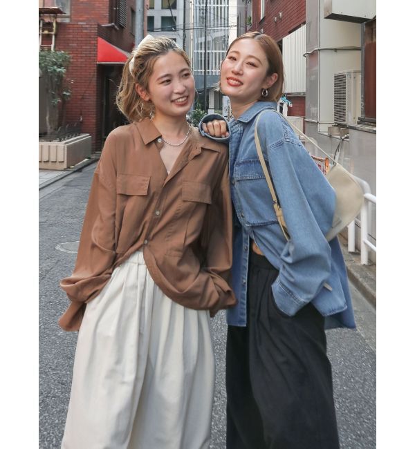 Ungrid「デニムルーズシャツ」|シャツ・ブラウス|