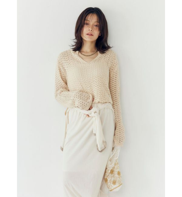 Ungrid「透かし編みルーズニット」|ニット・セーター|