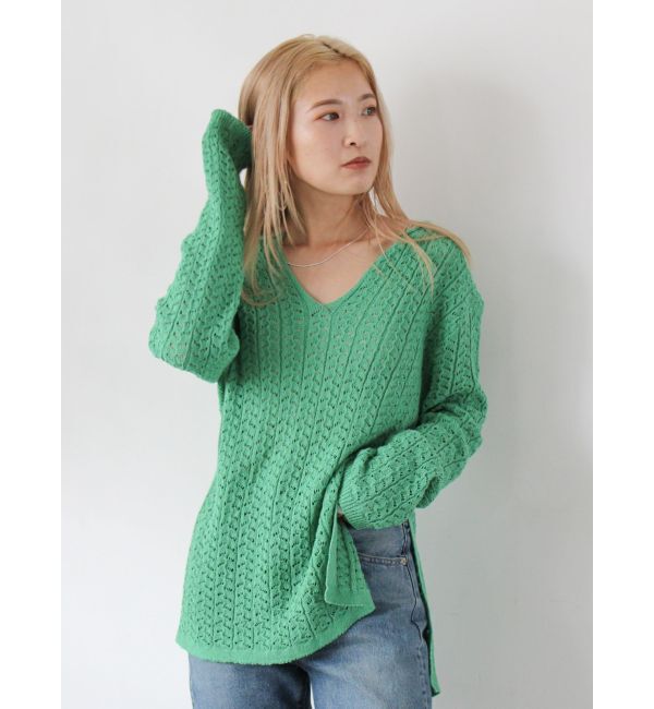 Ungrid「透かし編みルーズニット」|ニット・セーター|