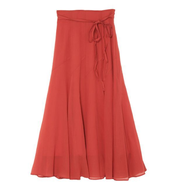 LAGUNAMOON「コットンシフォンフレアスカート」|スカート|レッド