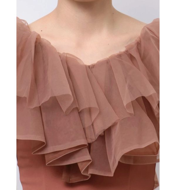 LAGUNAMOON「LADYチュールカラーベアパンツドレス」|ドレス|