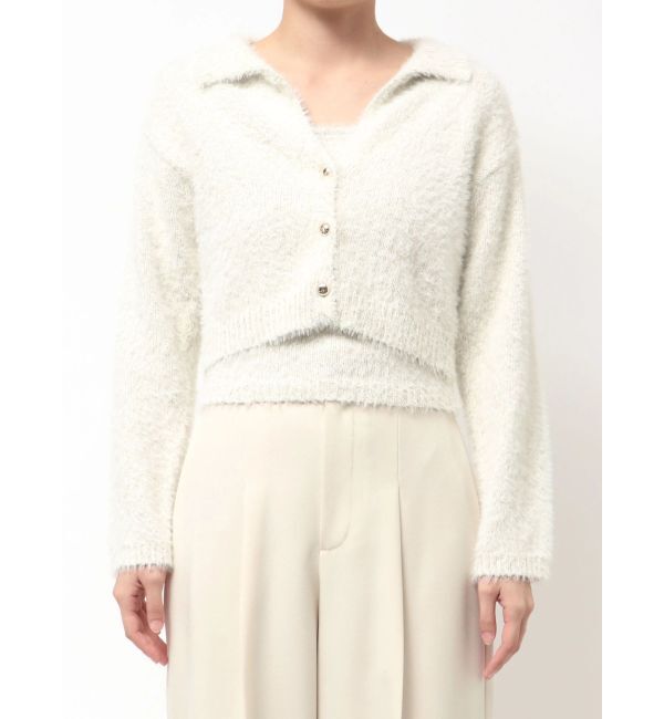 LAGUNAMOON「ヘアリーラメアンサンブル」|カーディガン|